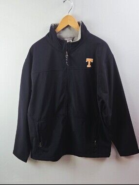 University Of Tennessee Volunteers Full-Zip Black Jacket XL Outerwear Athleisure